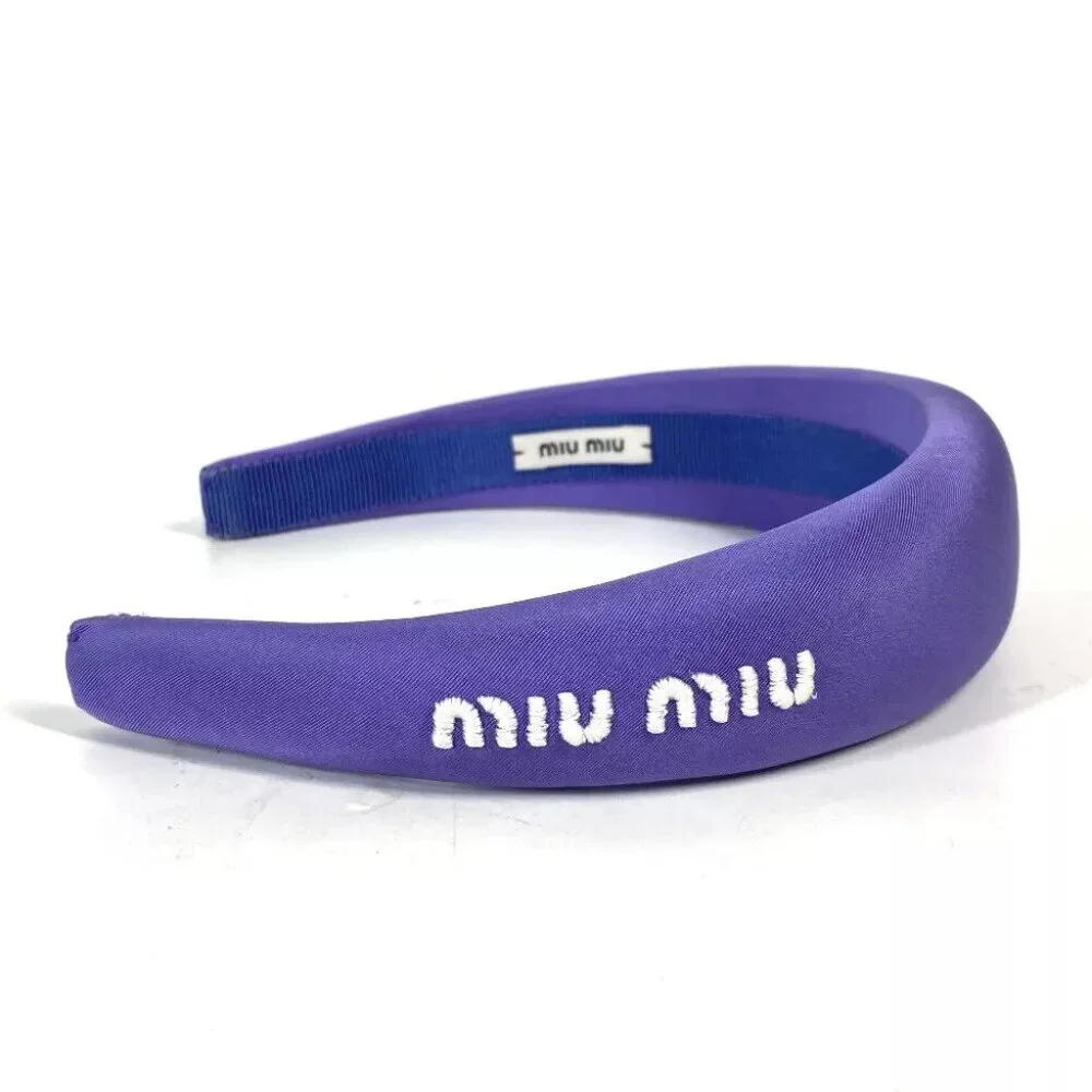 MIUMIU Bicolor logo hair band headband hair accessories Unused
